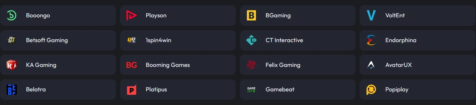 Ontdek spellen van topaanbieders bij GXSpin Casino