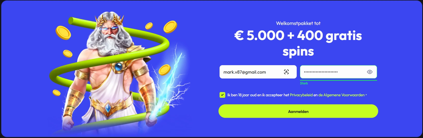 Registreer je snel en eenvoudig bij GXSpin Casino